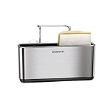 simplehuman Slim Sink Caddy Sponge Holder, Brushed Stainless...