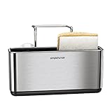 simplehuman Slim Sink Caddy Sponge Holder, Brushed Stainless...