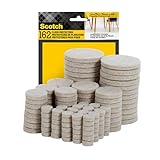 Scotch Felt Pads 162 PCS Beige, Felt Furniture Pads for...