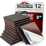 X-PROTECTOR Non Slip Furniture Pads – 12 Premium Furniture...