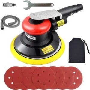 Air Random Pneumatic Orbital Sander with Vacuum Attachment - Heavy Duty Palm Sander