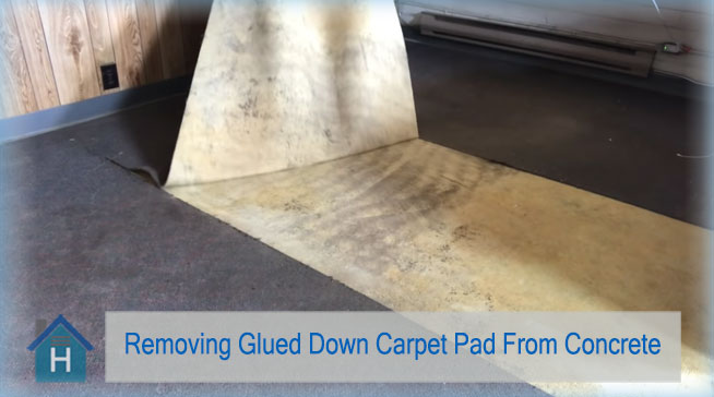 How To Remove Glued Down Carpet Pad From Concrete 